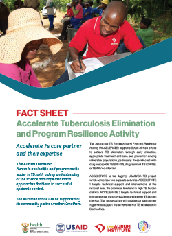 FACT SHEET - Accelerate Tuberculosis Elimination and Program Resilience Activity