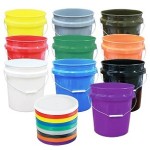 12L Coloured Bucket with Lid