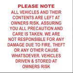 Disclaimer - Vehicles