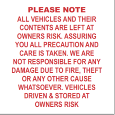 Disclaimer - Vehicles