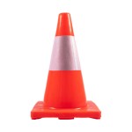 Orange Road Cone with Reflective Tape