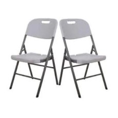 White Plastic Folding Chair