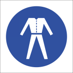 Overalls Protection Safety Sign