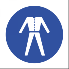 Overalls Protection Safety Sign
