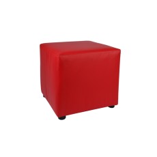 Square Pleather Ottoman